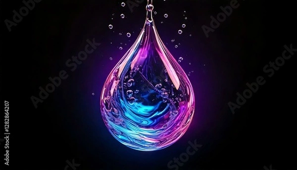 Fototapeta water drops abstract background