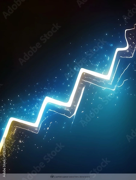 Obraz Abstract upward trend graphic