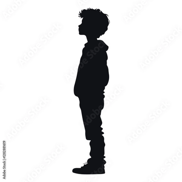 Obraz Boy silhouette vector illustration