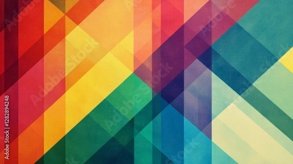Obraz rainbow abstract geometric background, seven colors parallel lines