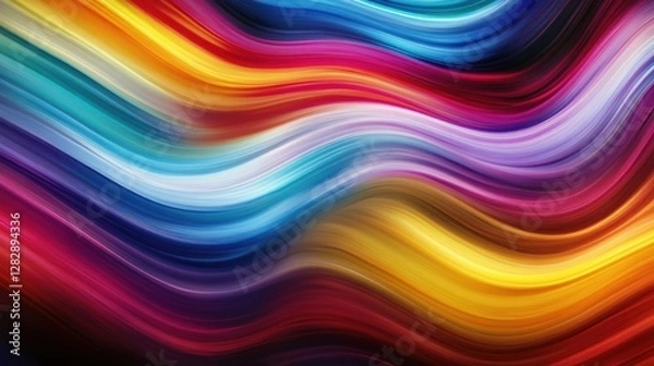 Obraz Abstract colorful wavy lines background