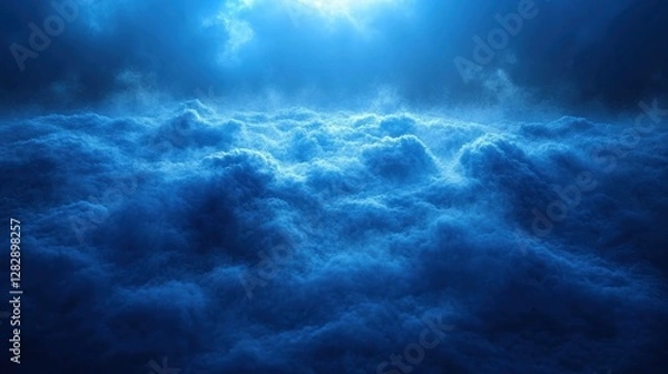 Obraz Night Sky Above Cloudscape, Moonlight