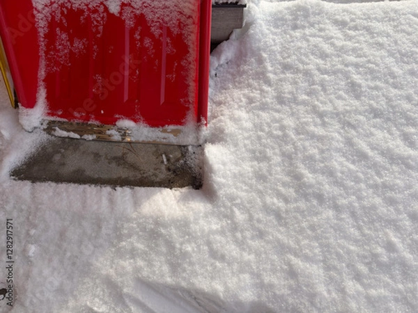 Fototapeta スノーダンプ　雪寄せ作業　冬　大雪　スコップ　イメージ