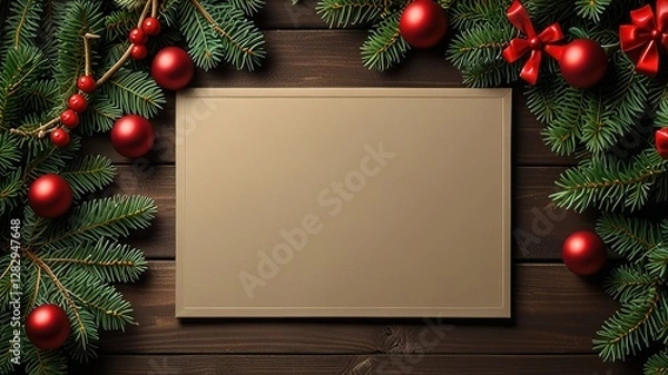 Obraz Christmas blank plain template mockup