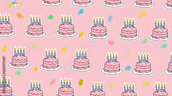 Obraz 誕生日ケーキのパターン
