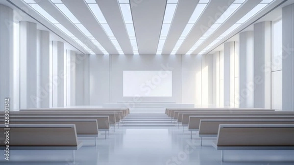 Fototapeta A legislative hall with modern design and simple decor. Featuring professionalism and clarity
