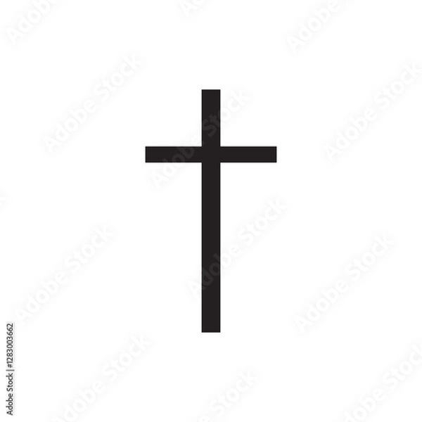 Fototapeta Christian cross catholic icon collection. Different style religious symbol 