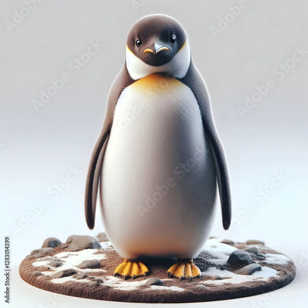 Obraz 3d penguin in glasses