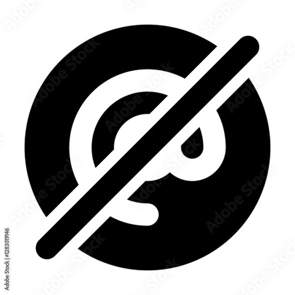 Fototapeta At Off Filled Icon Vector