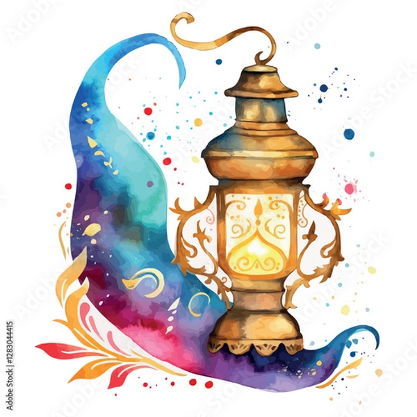 Obraz Magic Lantern Illustration Vector Watercolor Sublimation Clipart