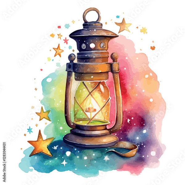 Obraz Magic Lantern Illustration Vector Watercolor Sublimation Clipart