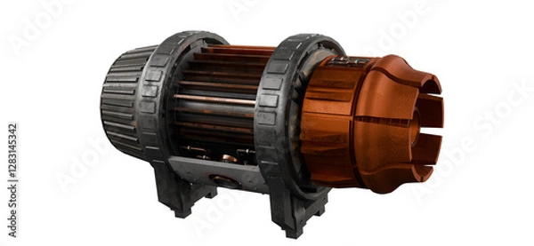 Fototapeta sci-fi engine isolated on white