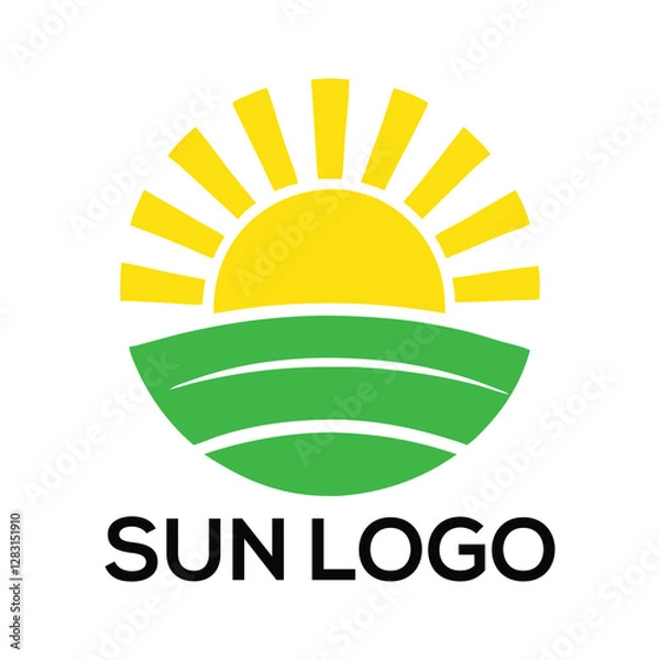 Obraz Sun logo icon vector art illustration