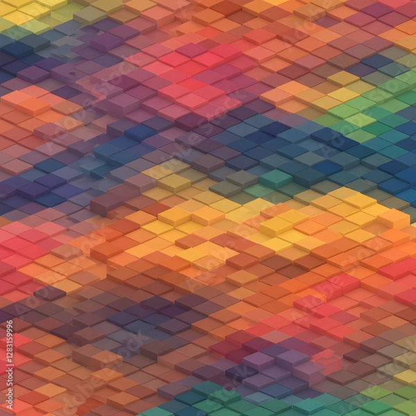 Obraz 3D Block Pattern