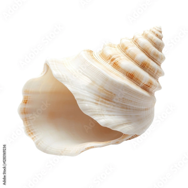 Fototapeta Elegant spiral seashell with natural textures