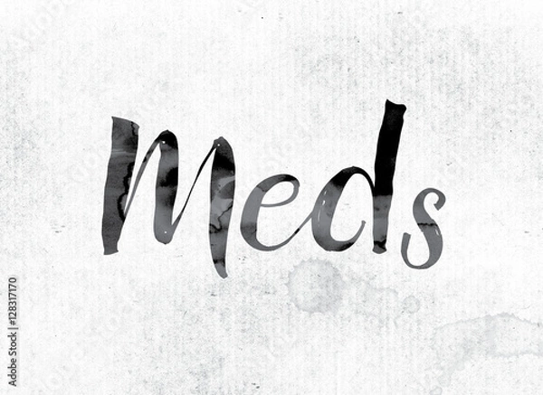 Obraz Meds Concept Painted in Ink