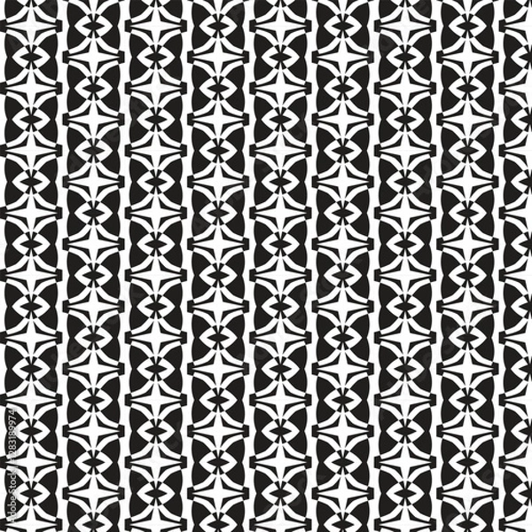 Fototapeta black and white seamless pattern