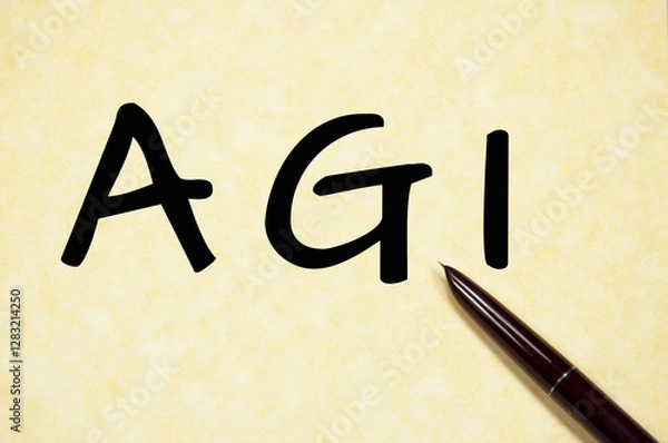 Obraz AGI  write on paper 
