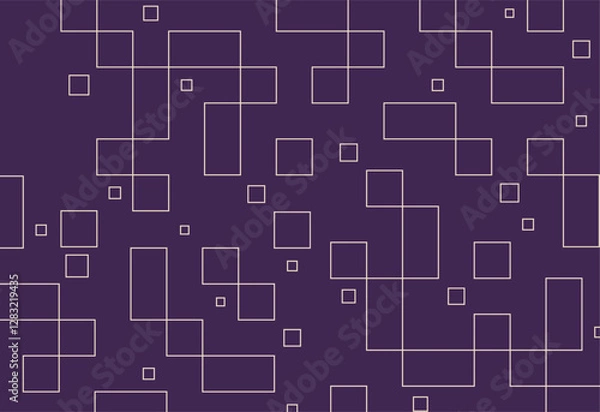 Obraz Seamless geometric pattern with squares and rectangles. Vector illustration