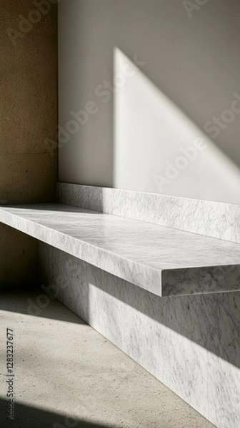 Obraz Modern Minimalist Marble Bench Detail