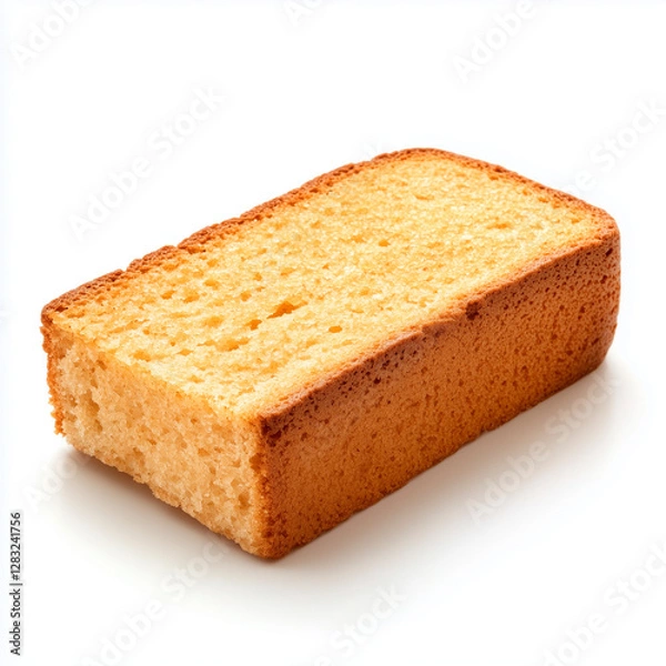 Fototapeta Rectangular Slice of Plain Pound Cake