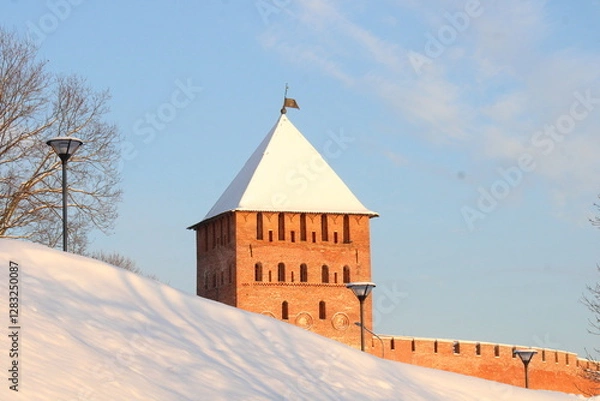 Obraz Medieval castle in snow