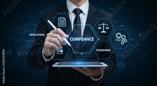 Obraz Business Compliance and Regulatory Standards Concept.