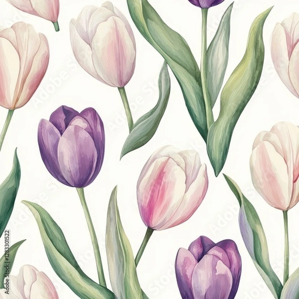 Fototapeta Tulip Pattern