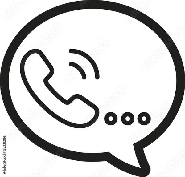 Fototapeta message and video calling icon