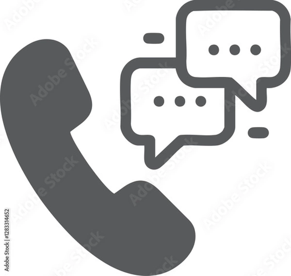 Fototapeta message and video calling icon