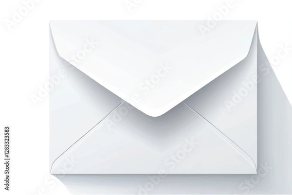 Fototapeta Envelope with blank paper isolated on white background