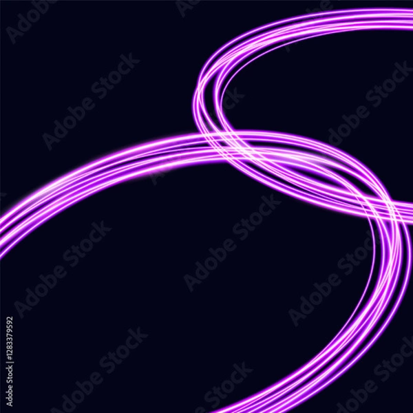 Fototapeta Background with motion lighting effects with neon intersecting lines