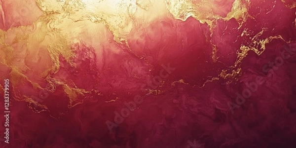 Obraz Abstract burgundy and gold background with a fluid marble texture, perfect for elegant designs