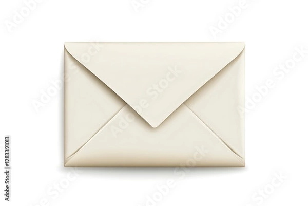 Obraz Minimalist email envelope icon with soft lighting effects, clean white background.