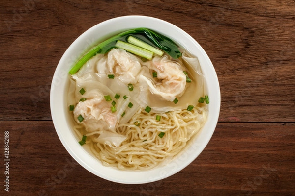 Obraz Chiński makaron zupowy wonton