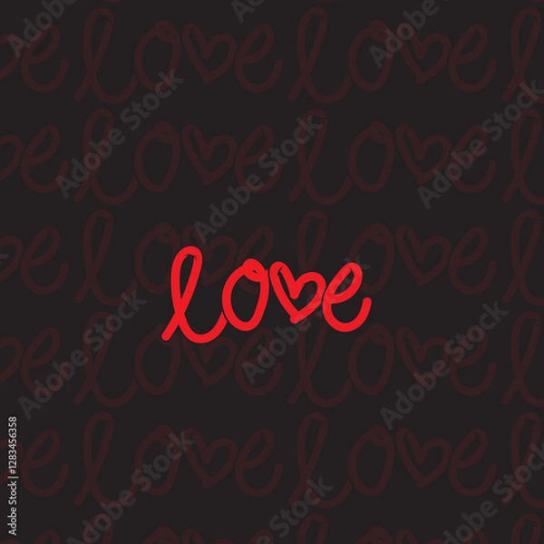 Fototapeta Minimalist Love Pattern Design