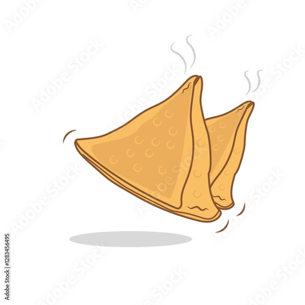 Fototapeta hot samosa vector illustration
