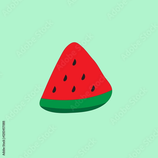 Obraz Cute Cartoon Watermelon Slice Illustration