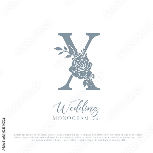 Obraz X Initial Wedding Logo Monogram