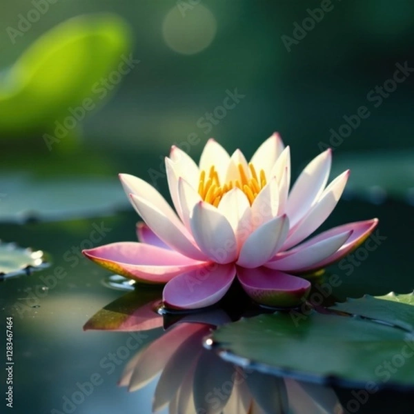 Fototapeta Ephemeral water lily bloom, texture, petal, ephemeral