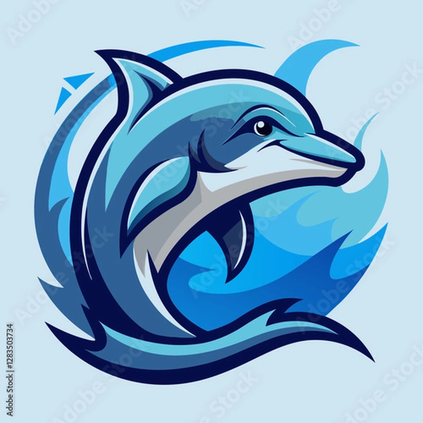 Obraz vector illustration of a dolphin