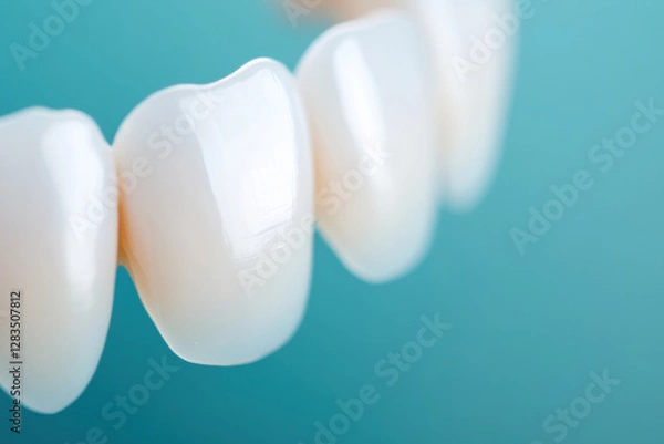 Fototapeta Dental problem, High-resolution image of acid-affected teeth showcasing dental health issues and conditions.