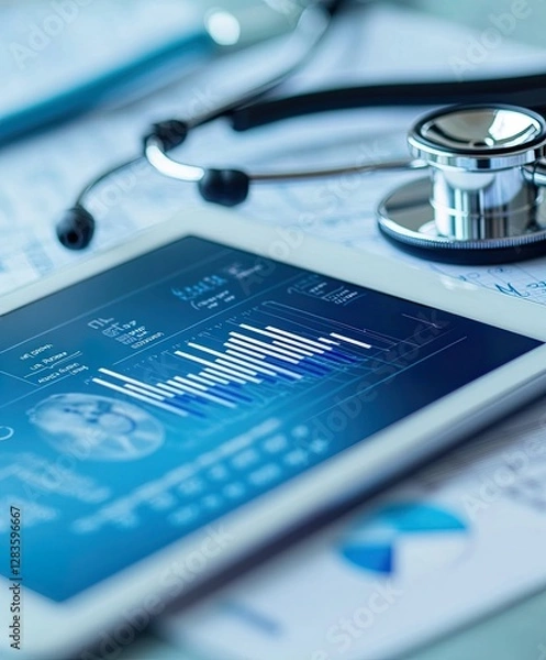 Fototapeta Healthcare Expenditure Reports Data Visualization for Financial Analysis