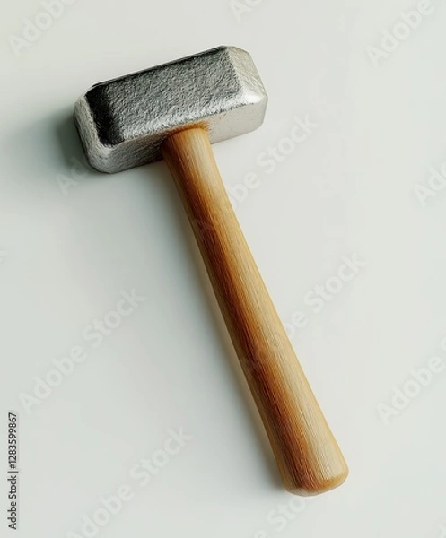 Fototapeta High Resolution Reflex Hammer on Smooth White Background Medical Examination Tool