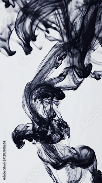 Fototapeta The image is of smoke, which is black in color