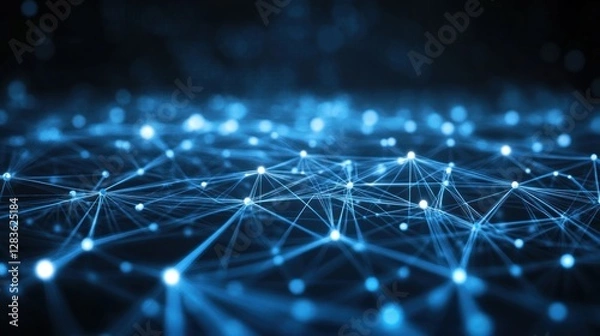 Obraz Abstract network technology connecting digital data and information