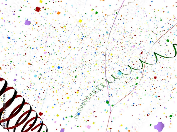 Obraz confettis et serpentins