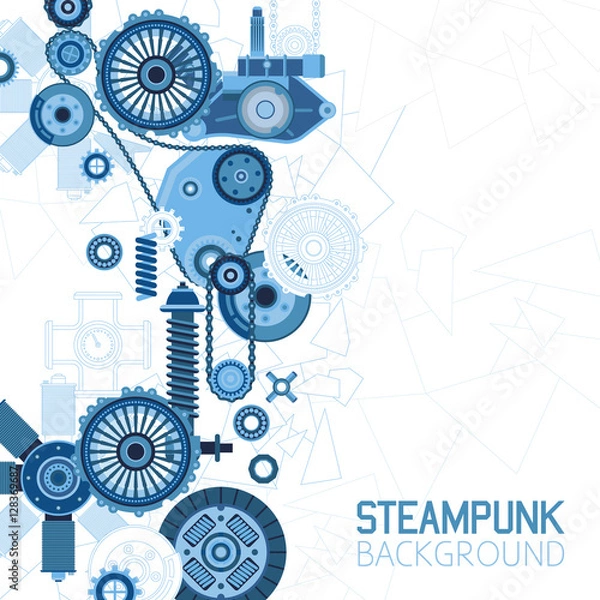 Obraz Steampunk Futuristic Background