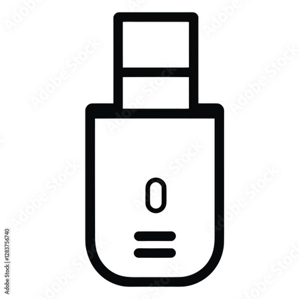 Fototapeta A simple outline of a plastic bottle with horizontal stripes