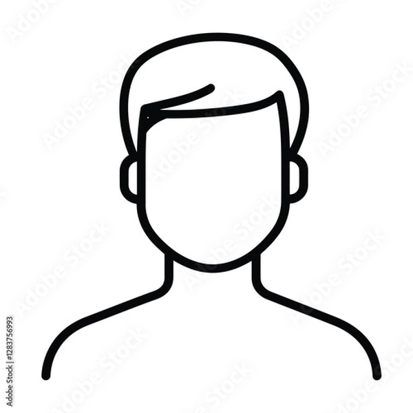 Fototapeta A simple black star shape with smooth edges and